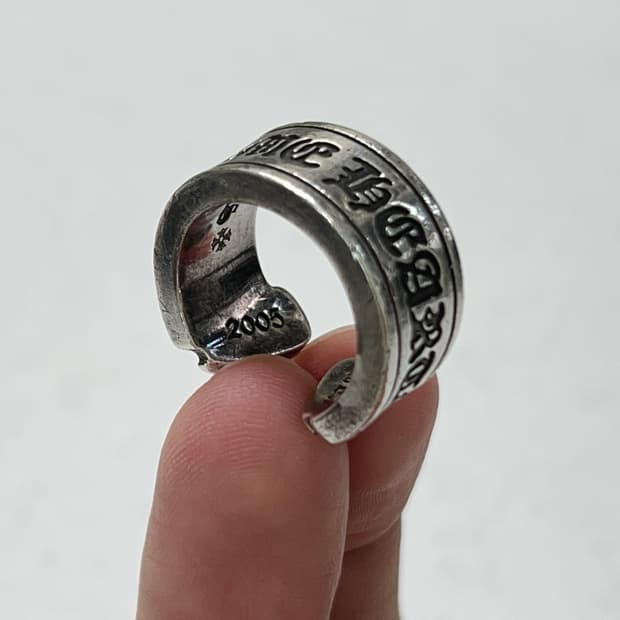 크롬하츠 스크롤라벨링 라지 (말발굽링)