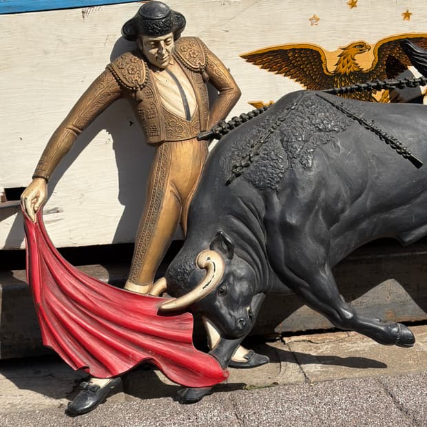 빈티지 소품 1968년 Bullfighter 벽 장식