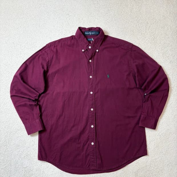 폴로 랄프로렌 00's 코튼 솔리드 로고 셔츠 PN6493