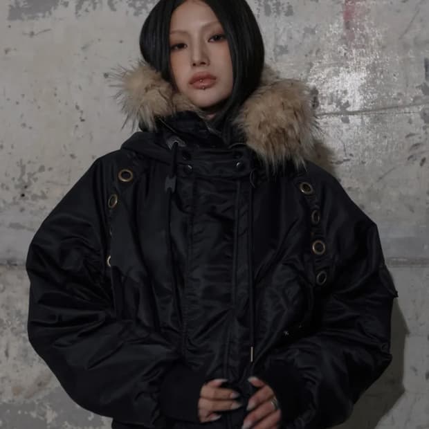 새상품)팬시클럽 아일렛 퍼 MA-1 (당일발송가능)