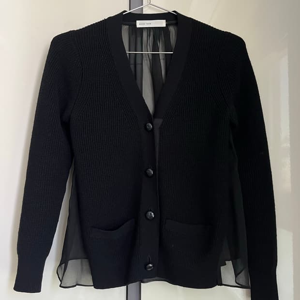 sacai luck 블랙 가디건