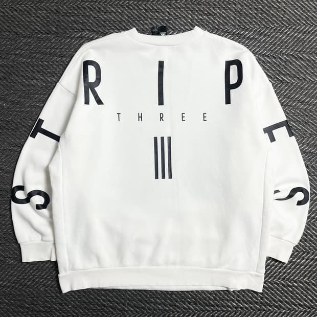 아디다스 stripes 빅로고 박시핏 스웻 셔츠o 5711