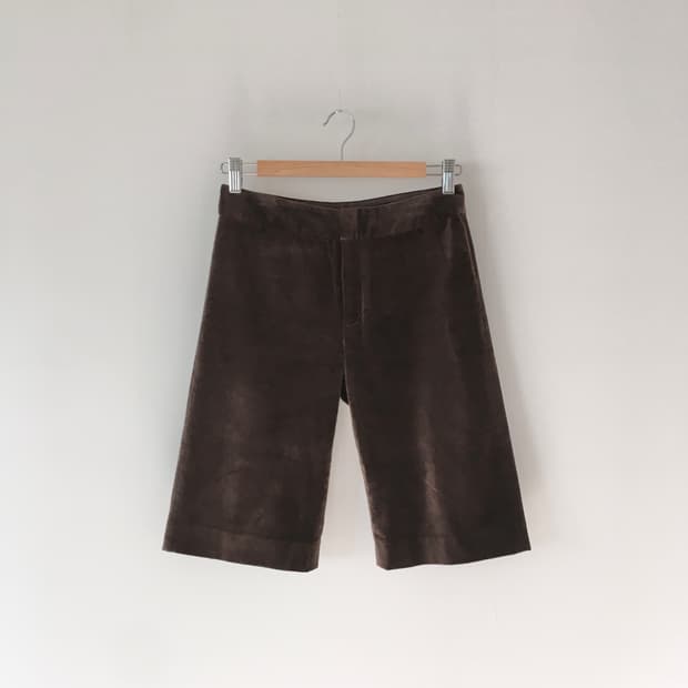 velvet half pants