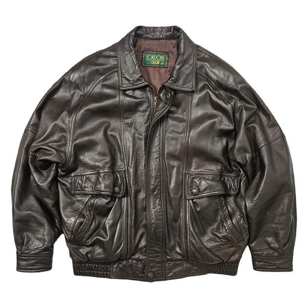 소르도파 빈티지 양가죽 봄버 자켓 XL