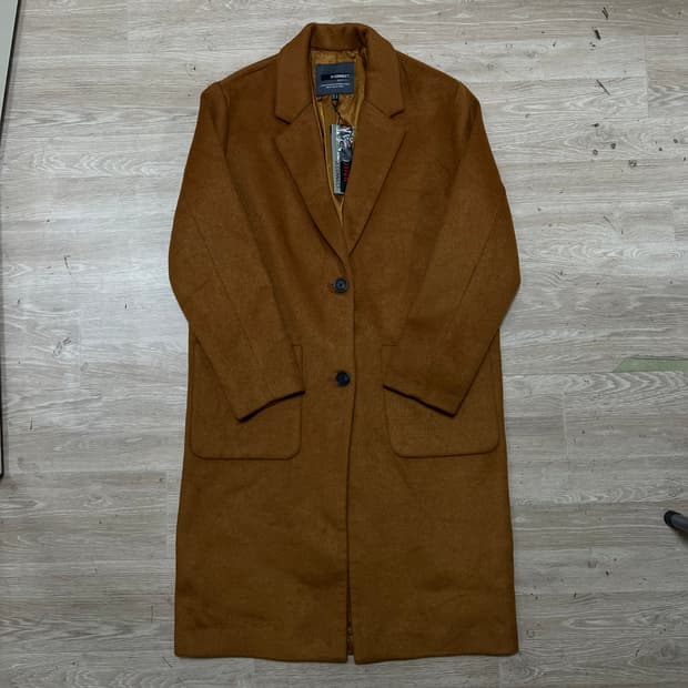 에이치커넥트 울 롱 싱글 브레스티드 롱코트 [브라운] S/90