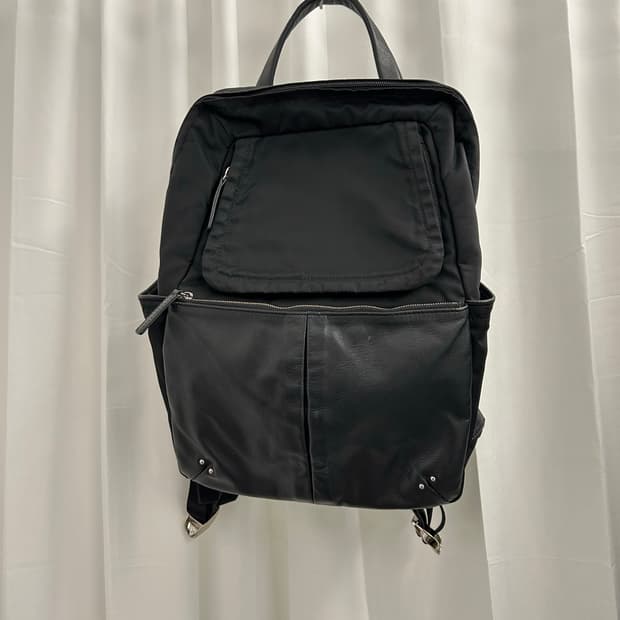 요지 야마모토 YSACCS 레더 나일론 백팩 