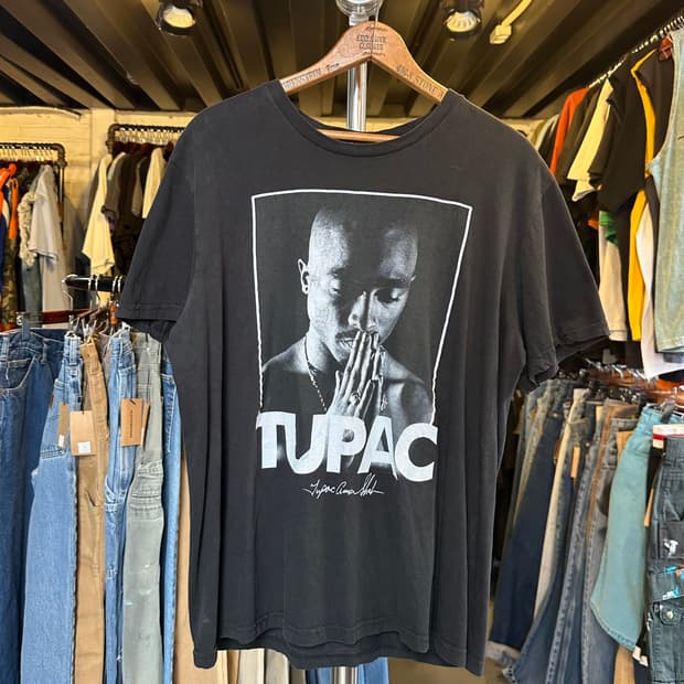 투팍 2Pac 프린팅 티셔츠