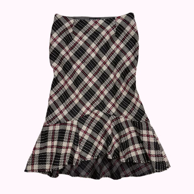 THE GINZA check pattern tulip skirt