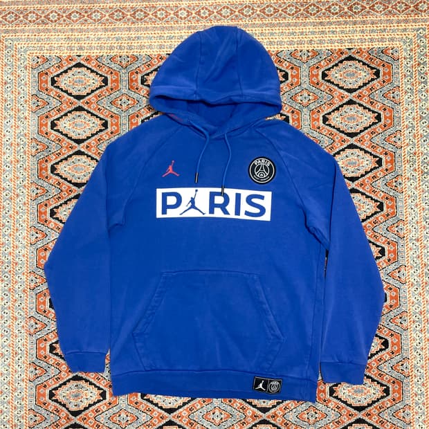 나이키 조던 파리생제르망 블루 후드티셔츠 여성XL