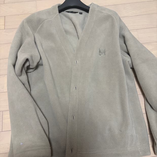 유니클로 니들스 베이지 후리스가디건M