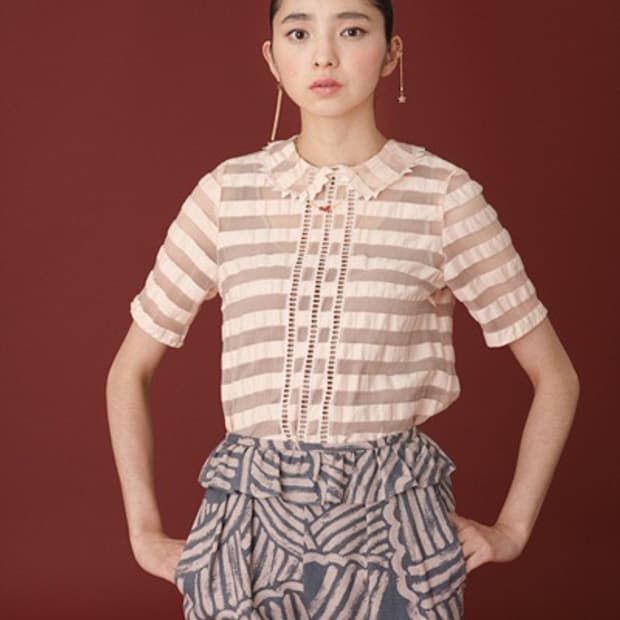 Fig femme 시스루 블라우스 스나계