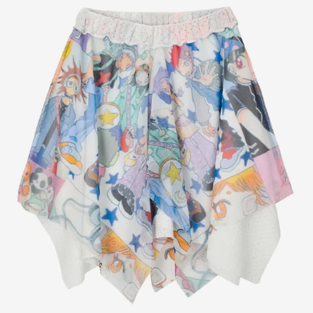 유쓰배쓰 올리와 매쉬 미디 스커트 리버시블