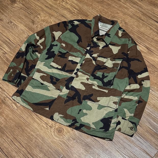 [XXS] 미군 밀리터리 90s 우드랜드 카모 컴뱃 자켓