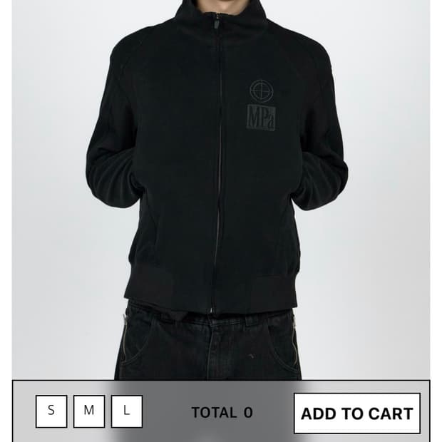 MPa CONTRAST ZIPPED JACKET (BLACK)