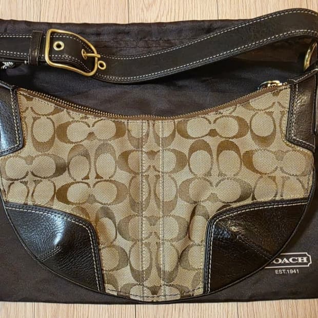 코치 coach 빈티지 가방 미니백 숄더 모노그램 캔버스 coach