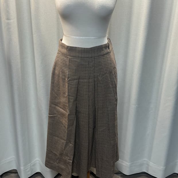 체크 롱스커트