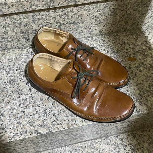 (270) 빈티지 브라운 롱 로퍼 더비
