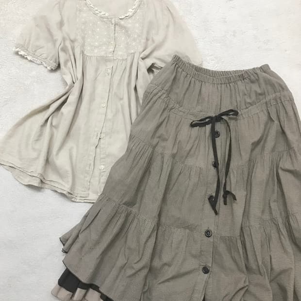 빈티지 모리걸 숲속소녀 코디세트🪵🌿🍃