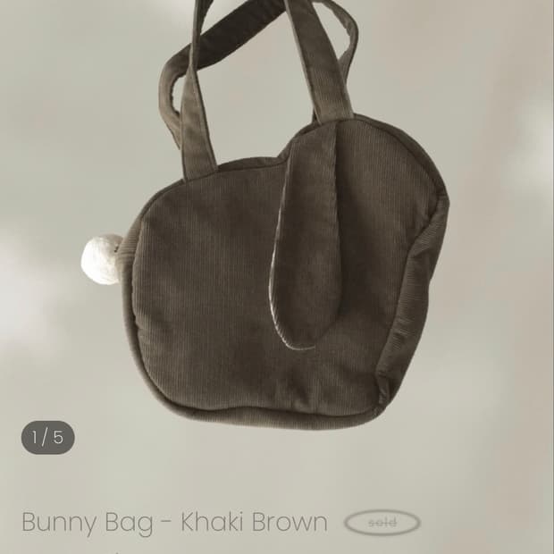 럽유이디엇 Bunny bag 버니백 카키브라운