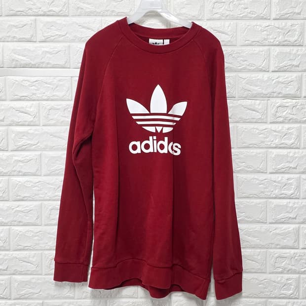 택포) 아디다스 트레포일 크루 맨투맨 XL 레드