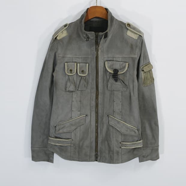 TETE HOMME 빈티지더티워싱밀리터리자켓
