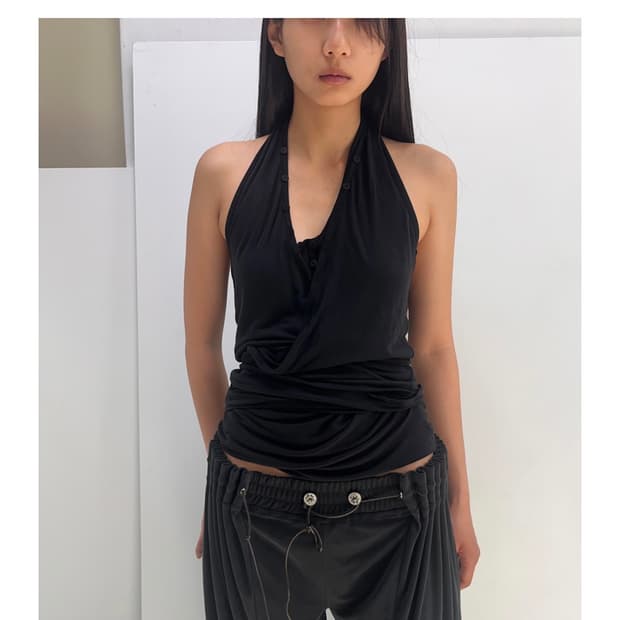 울리카상투스 ulika sanctus HALTER WRAP SLEEVEL