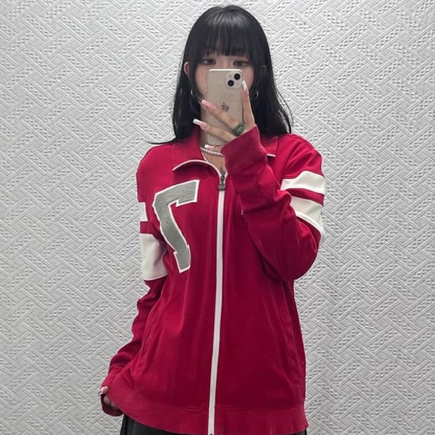 엠포리오 아르마니 레트로 스트릿 펑크 레이싱 집업 L C12538