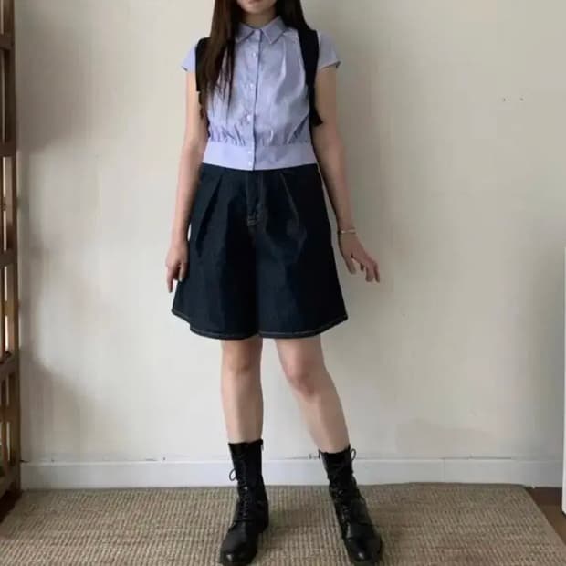 쉬이즈큐트 유일마켓 생지 반바지 버뮤다팬츠