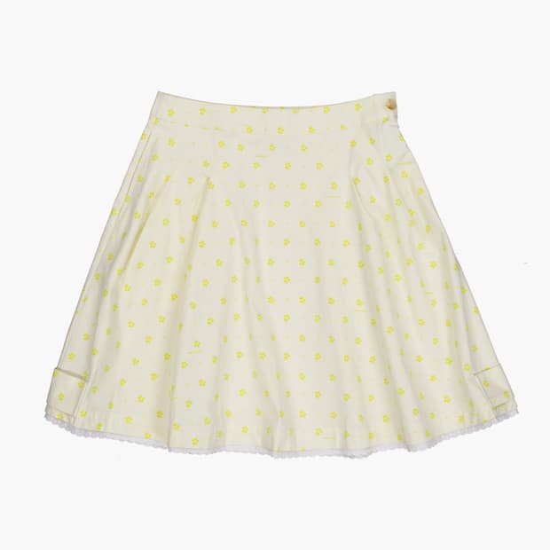 BABY FLOWER SKIRT IN YELLOW