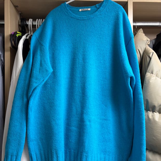 23FW 오라리 셰틀랜드 울 캐시미어 니트 5사이즈