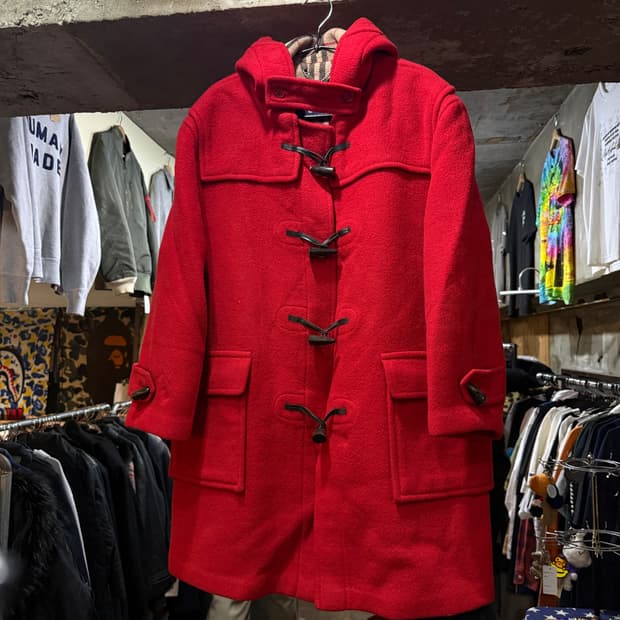 90s burberry 버버리 레드컬러 더플코트