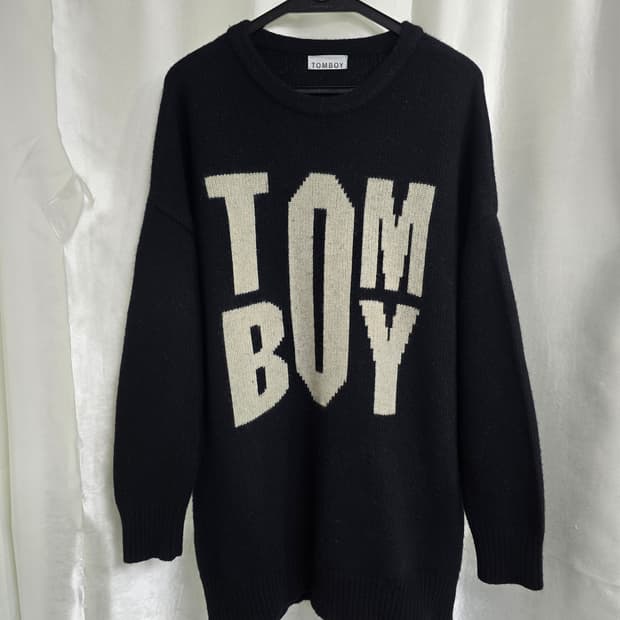 톰보이 TOMBOY 로고 니트 블랙 (1959)