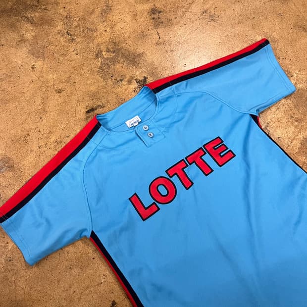 [95] 롯데 자이언츠 야구 유니폼 반팔 하늘 b10