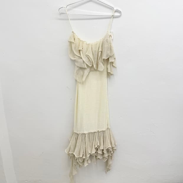 fairy ruffle knit mermaid dress