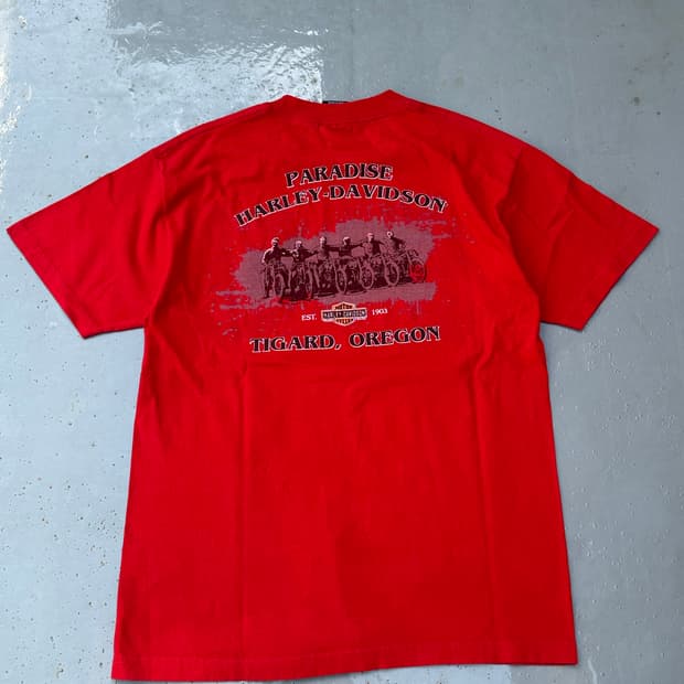 [할리데이비슨] •Vintage Paradise Pocket Tee