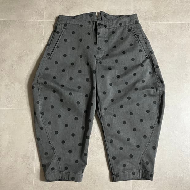 꼼데가르송 블랙 도트 벌룬 팬츠