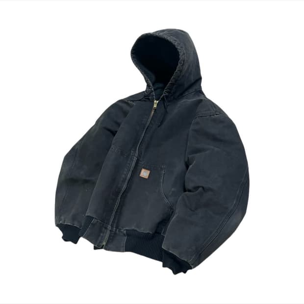칼하트 덕 액티브 j130 샌드스톤 블랙 L