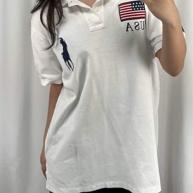 폴로 USA 성조기 빅포니 반팔 카라티