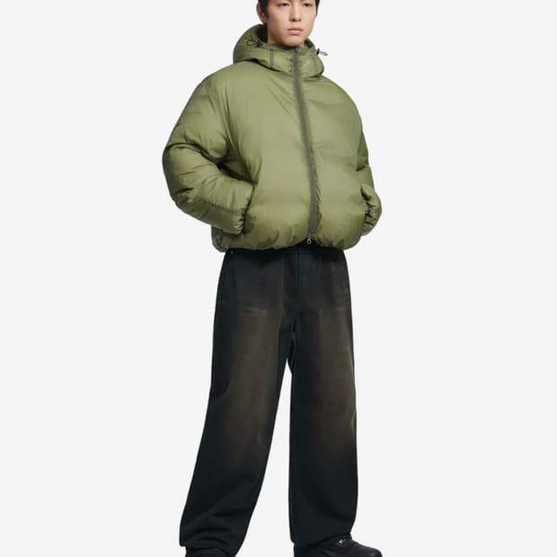 노매뉴얼 SHEER DOWN JACKET - KHAKI