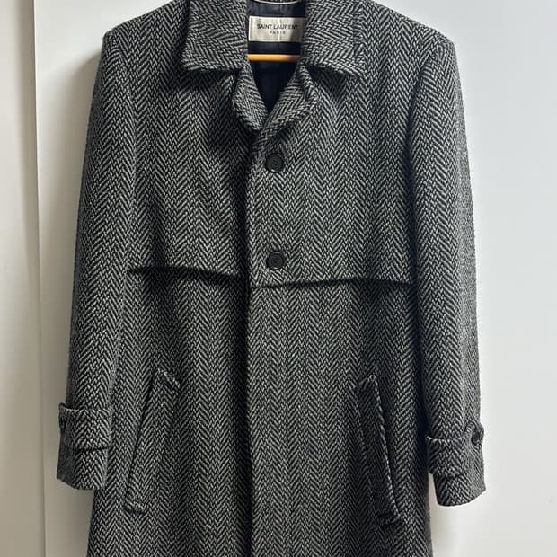 생로랑 2017fw 트위드 울 코트