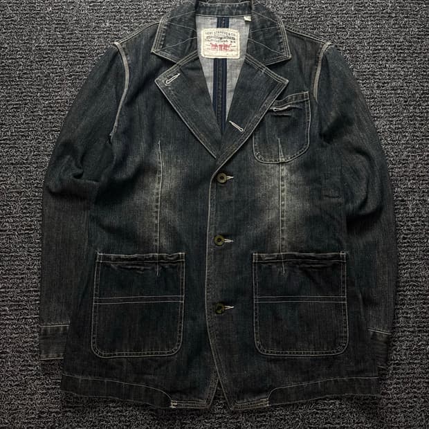 리바이스 클래식 워싱 데님 커버올 블레이저 자켓 1397