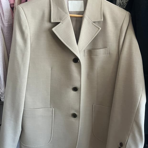 OUR 베이지 기본 자켓 테일러