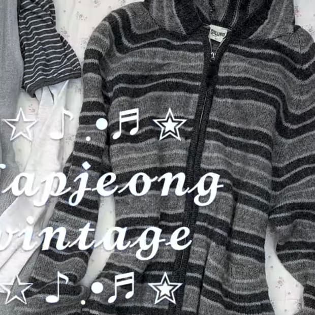 빈티지 합정 아우터 져지 스트라이프