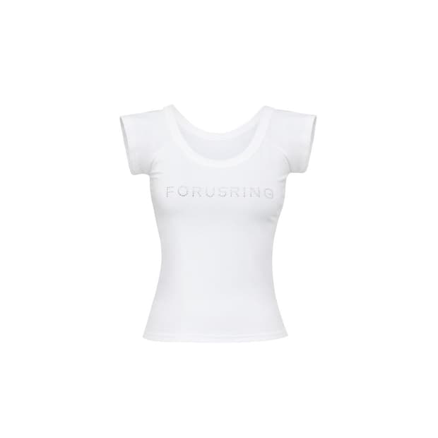 포어링 B.JEWEL LOGO TEE [WHITE]