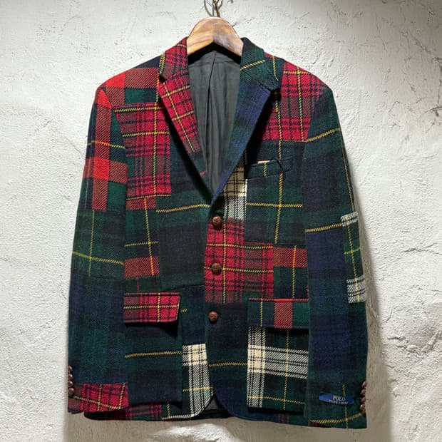 폴로랄프로렌 Polo Ralph Lauren 울 패치워크 스포츠 자켓