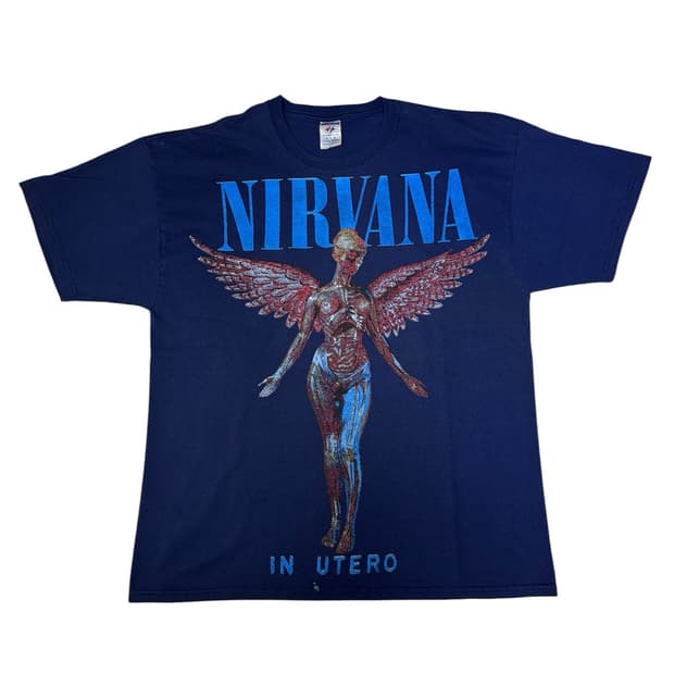 빈티지 00s 너바나 인우테로 NIRVANA IN UTERO 부틀렉 XL