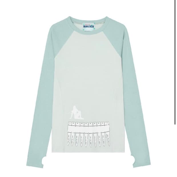 mjz 몽진존 MAGAZINE LONG-SLEEVE TOP MINT