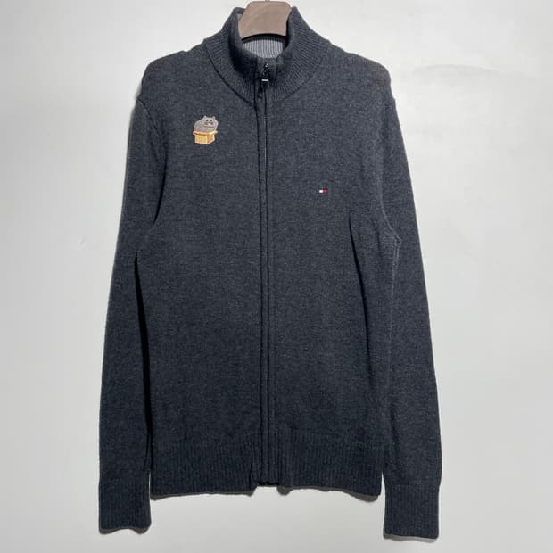 타미힐피거 램스울 니트 집업