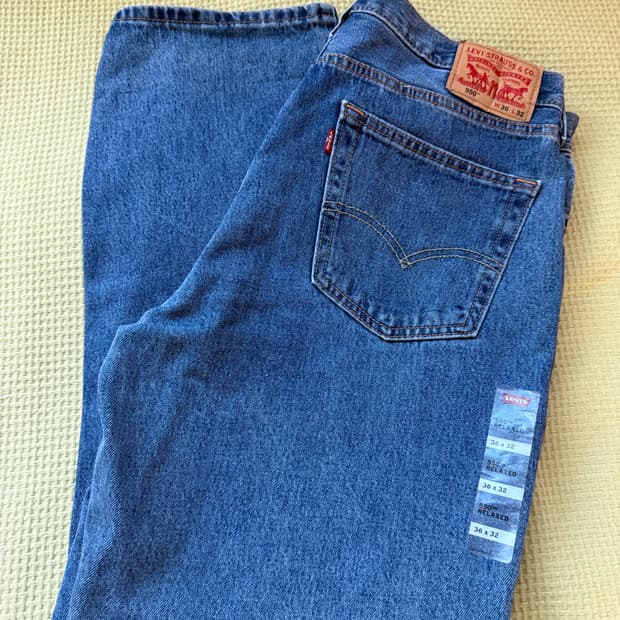 리바이스 중청 데님 / 36×32 / 새상품