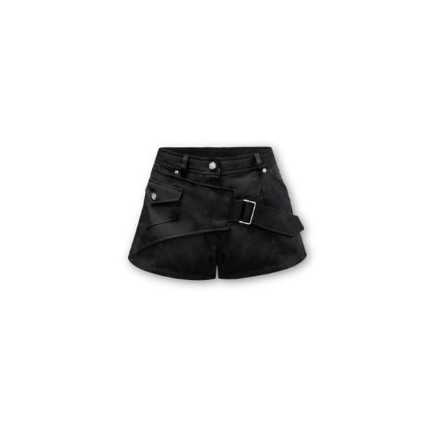 0104 BELTED DOBBY SHORTS